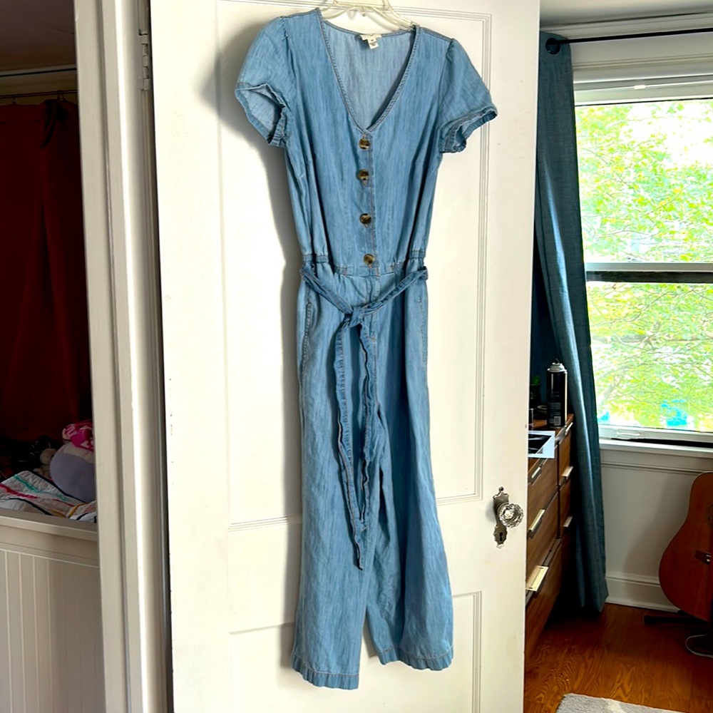 Chambray Button-up Romper/Jumpsuit
